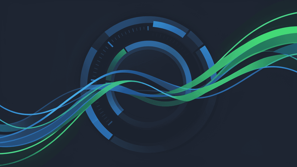 Abstract speed wave artwork for a VPN internet slowdown guide