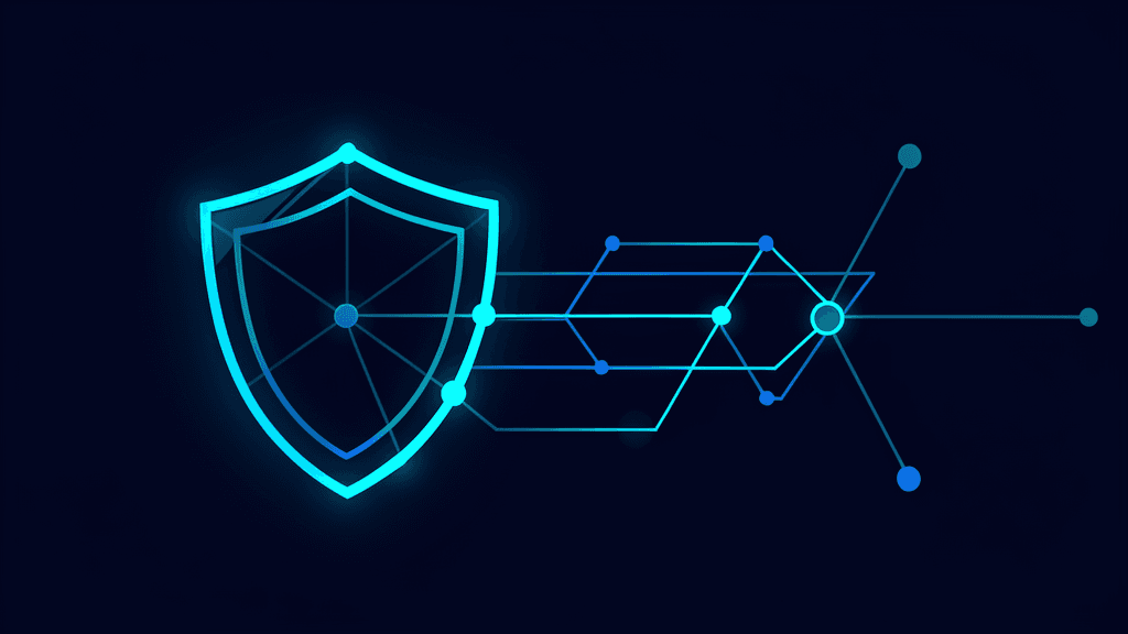 Abstract shield and network path artwork for a VPN versus proxy guide